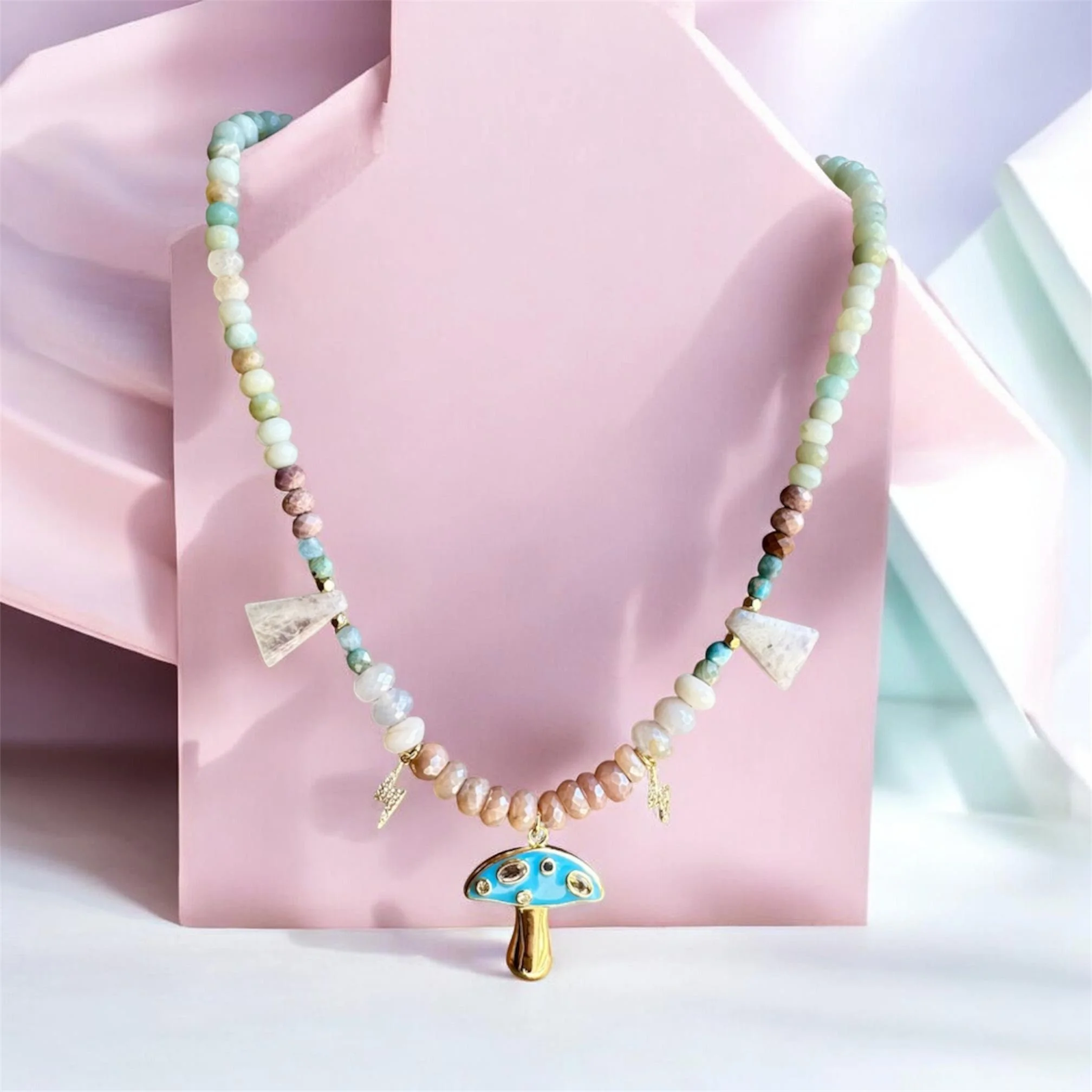 Mushroom Magic Beaded Necklace